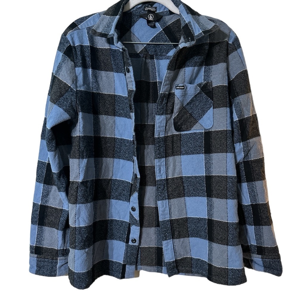 Volcom classic fit brushed flannel shirt m